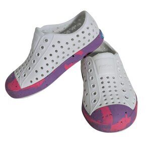 Native Jefferson White Marble Toddler  Girls 7 Slip On Sneakers Shoes Outdoor C7